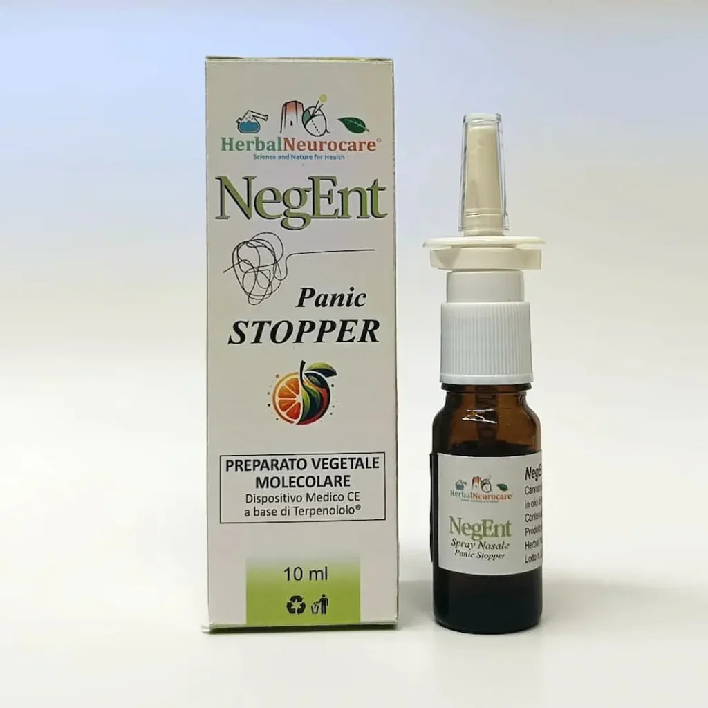 NegEnt Panic Stopper - Nuova Confezione Confezione e flacone prodotto NegEnt Panic Stopper